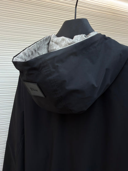 Oblique Hooded Jacket