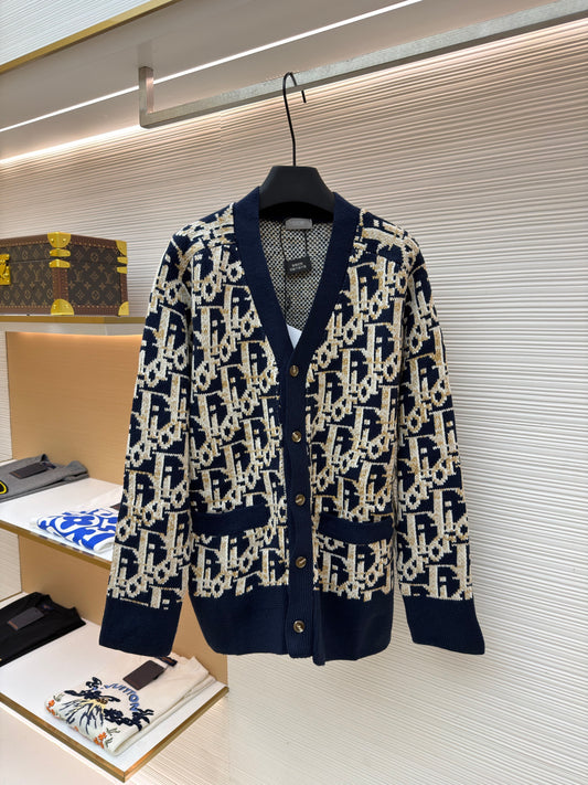 Oblique Knit Cardigan