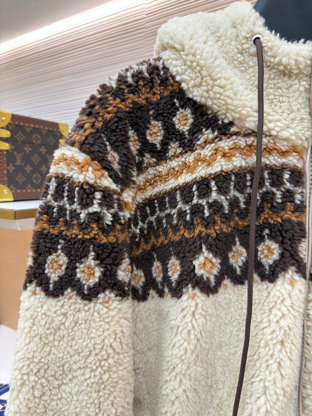 Fair Isle Sherpa Zip Jacket