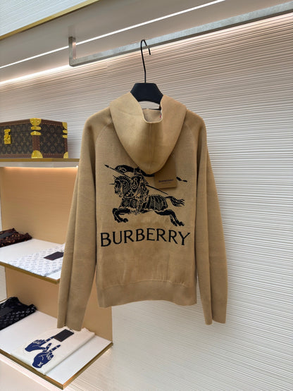 Vintage Check Cashmere Hooded Jacket