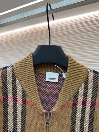 Vintage Check Knit Cardigan