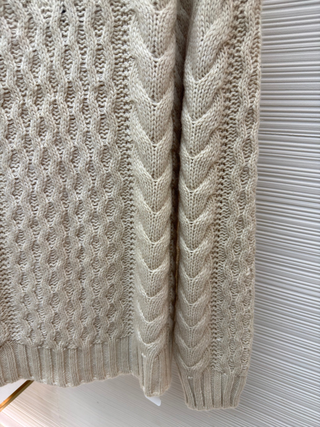 Cable-Knit Wool Half-Zip Sweater