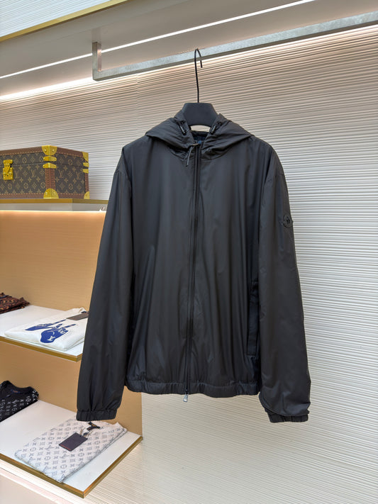 Logo Patch Hooded Jacket