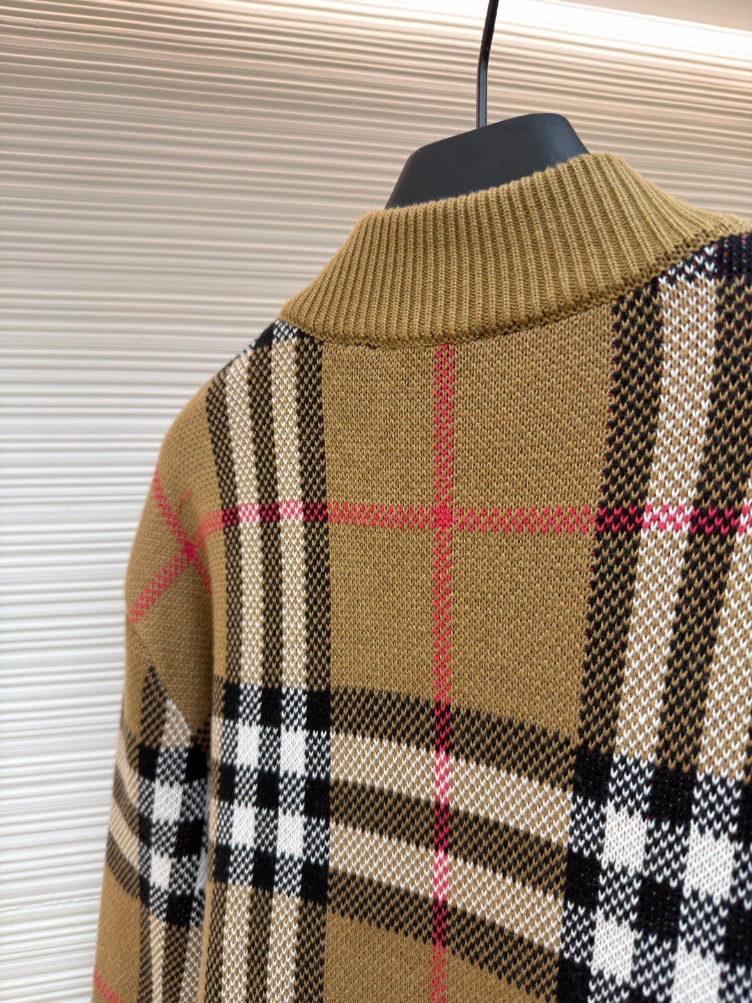 Vintage Check Knit Cardigan
