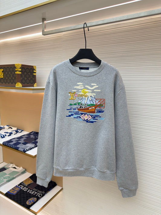 Embroidered Crewneck Sweatshirt