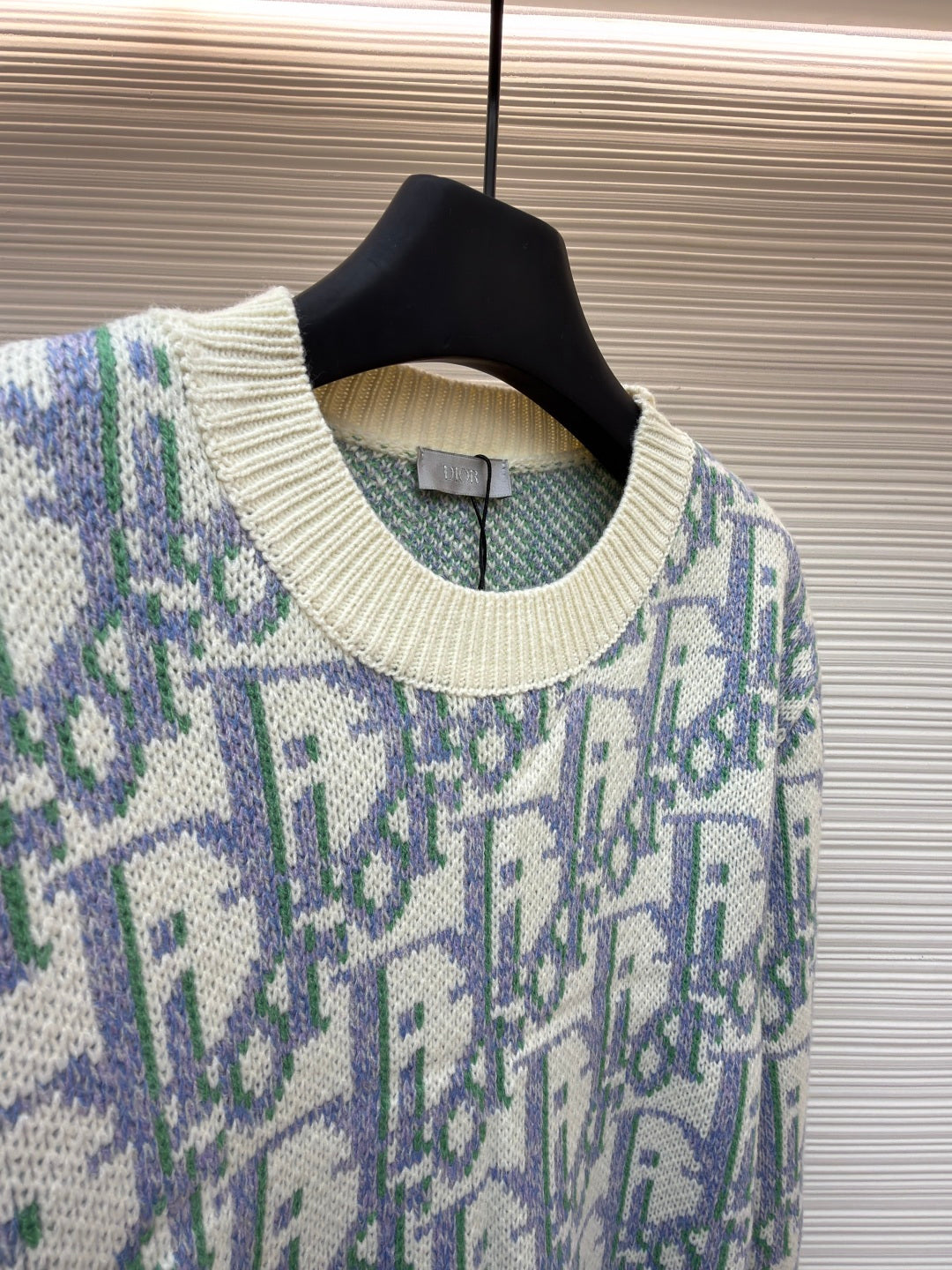 Oblique Wool Crewneck Sweater