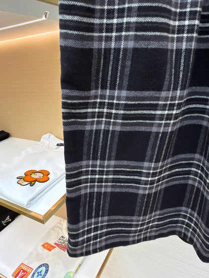 Cross Patch Flannel Shorts