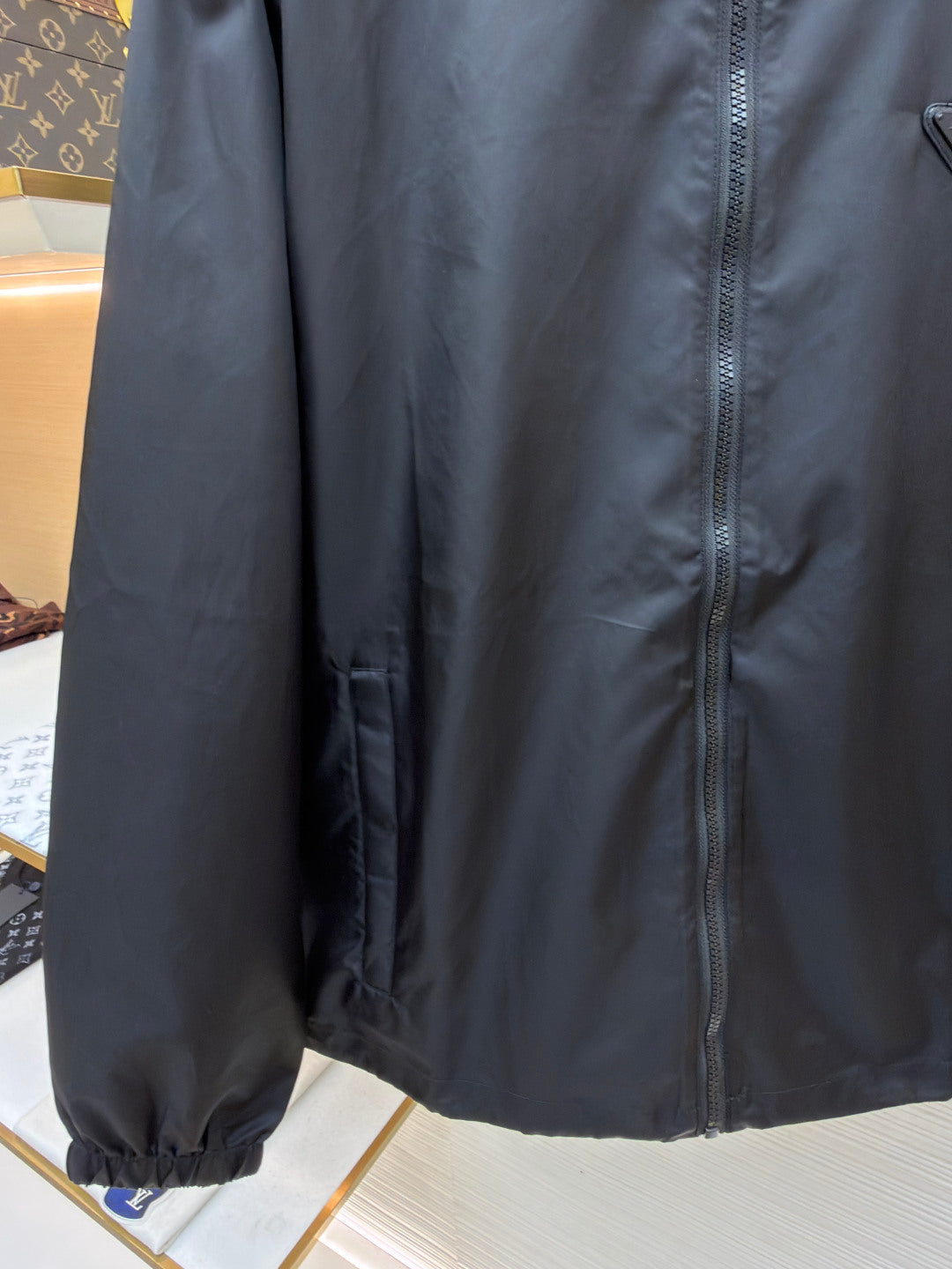 Triangle Logo Re-Nylon Hooded Jacket