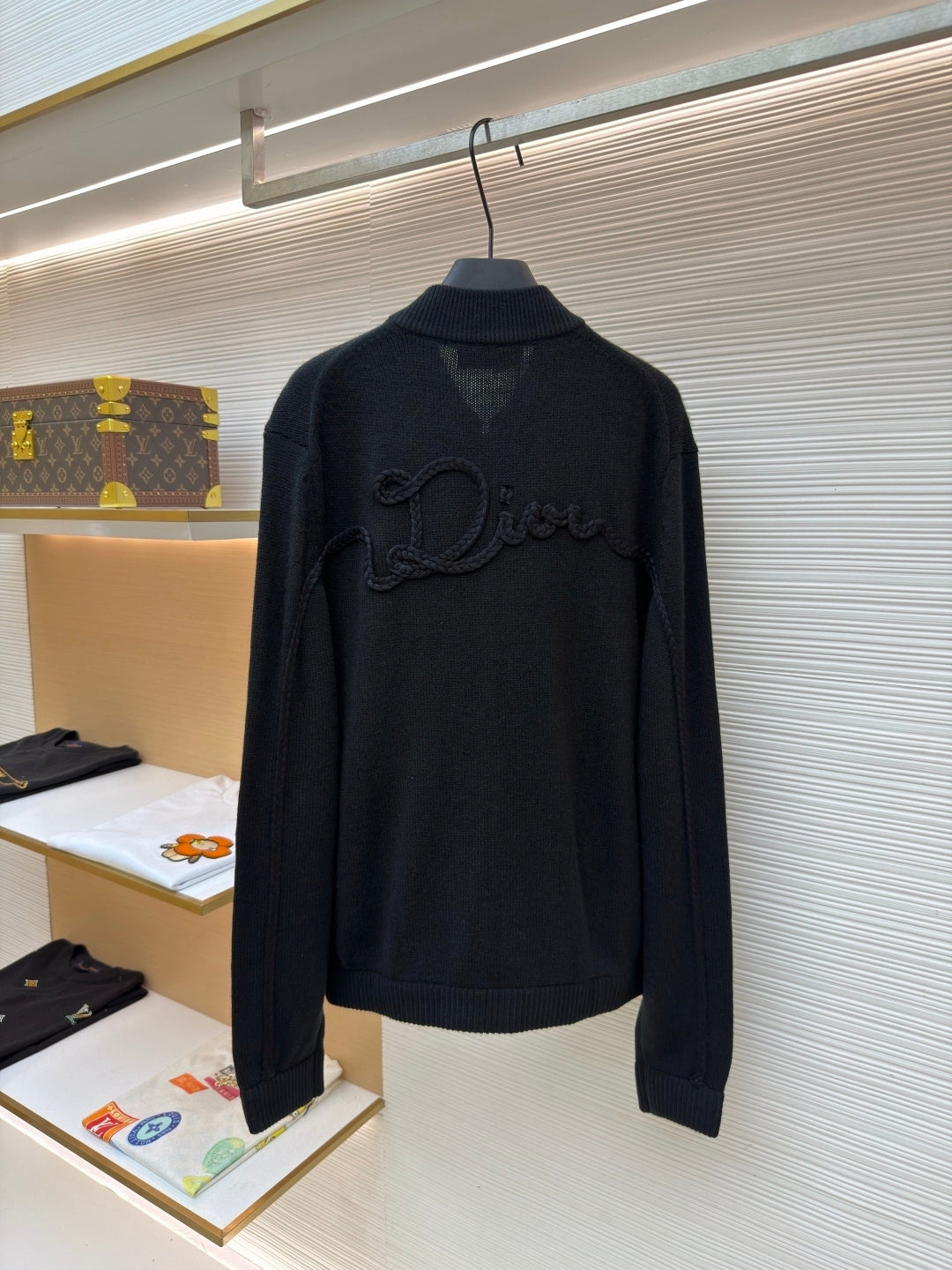 CD Logo Wool Knit Cardigan