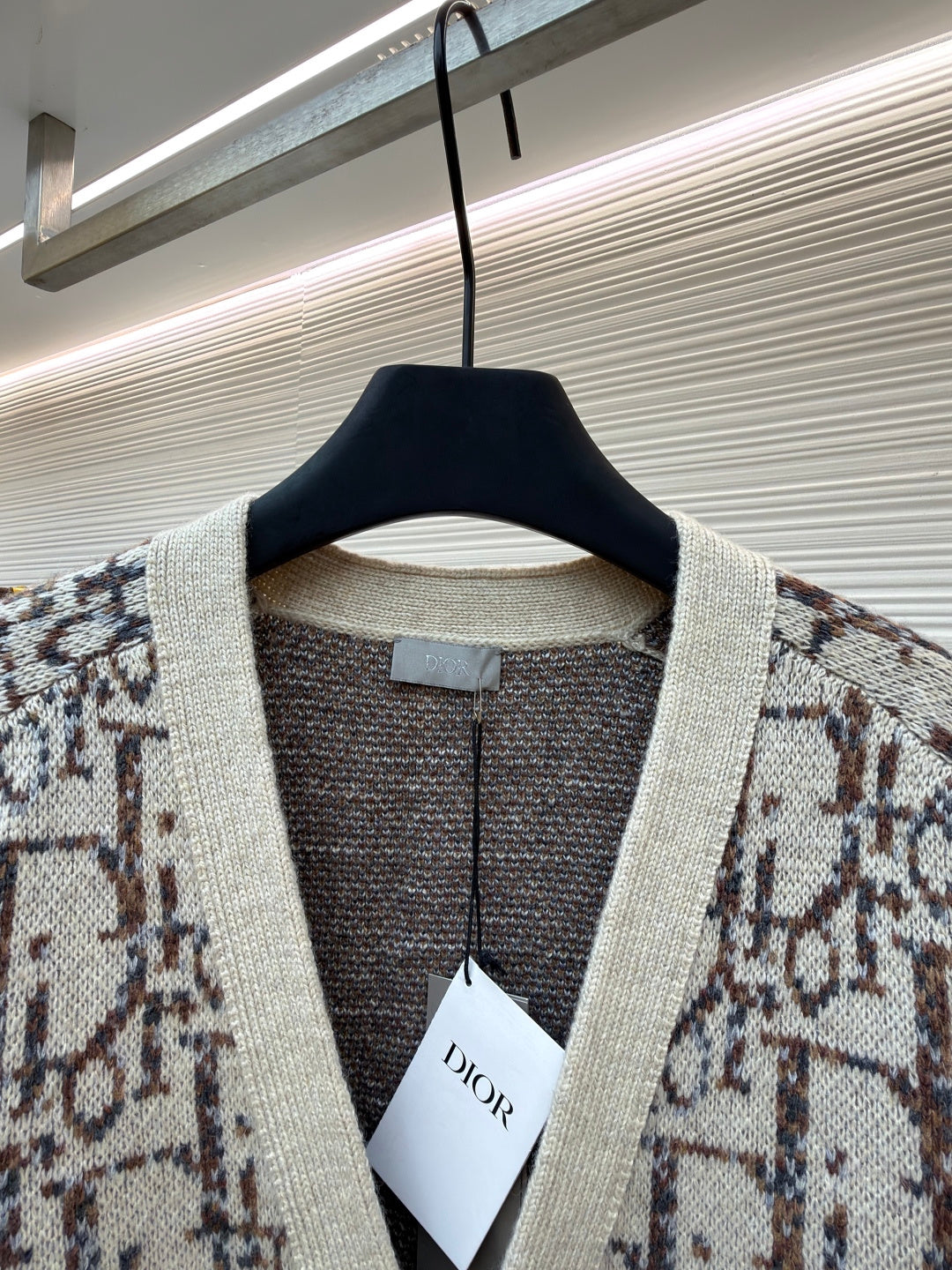Oblique Knit Cardigan