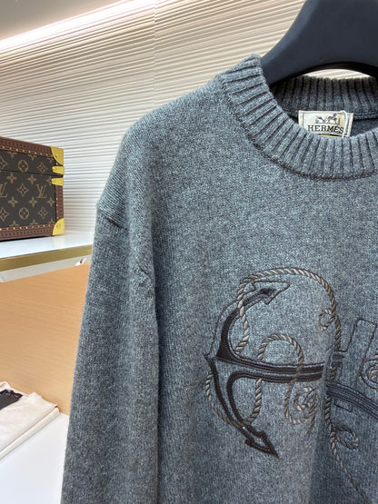 Embroidered Crewneck Sweater