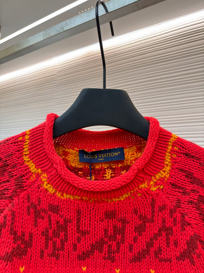 LV Logo Wool Crewneck Sweater