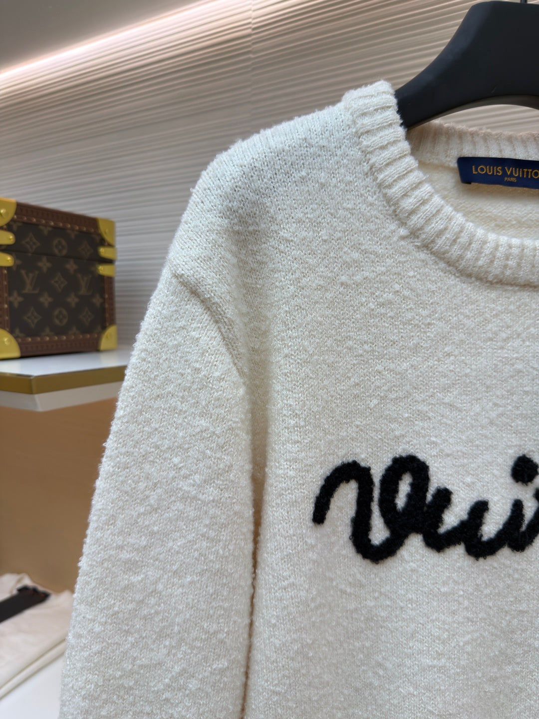 LV Logo Wool Crewneck Sweater