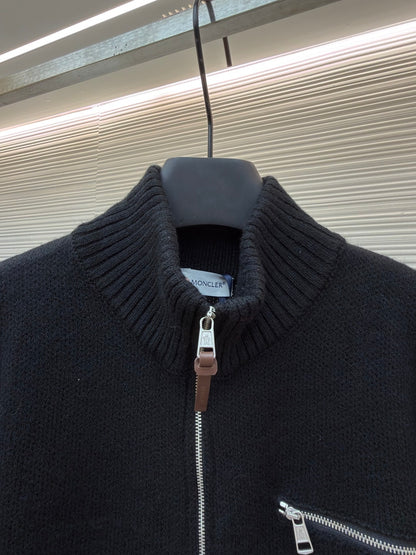 Logo Patch Half-Zip Sweater