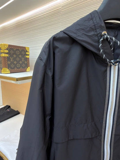 Logo Patch Hooded Jacket