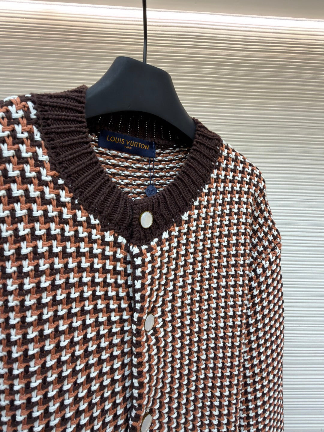 Houndstooth Knit Cardigan