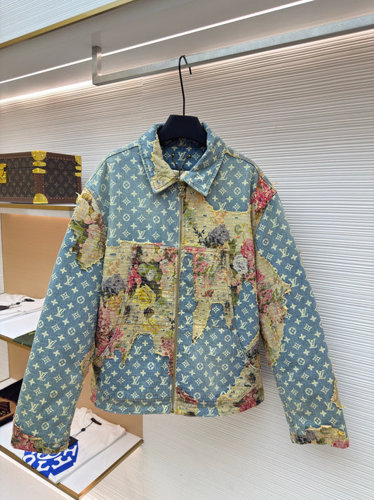 Monogram Denim Down Jacket