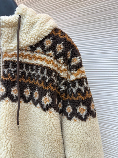 Fair Isle Sherpa Zip Jacket