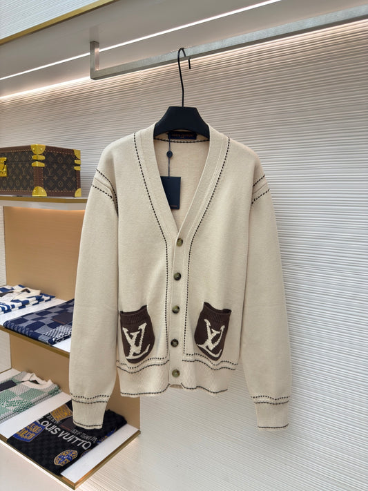 LV Logo Knit Cardigan