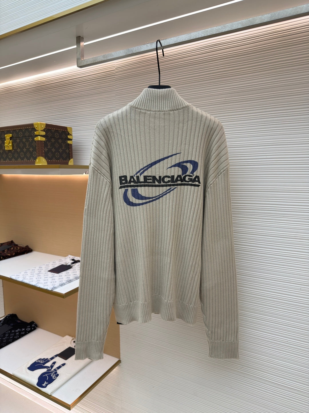 Striped Half-Zip Sweater
