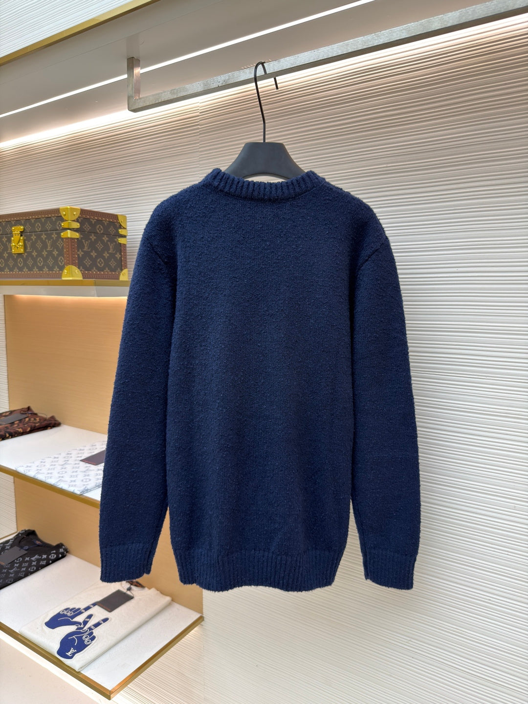 LV Logo Wool Crewneck Sweater