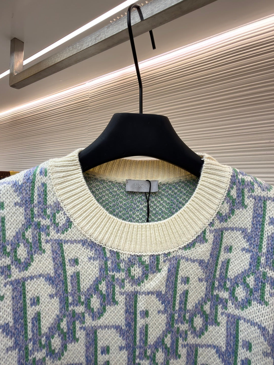 Oblique Wool Crewneck Sweater