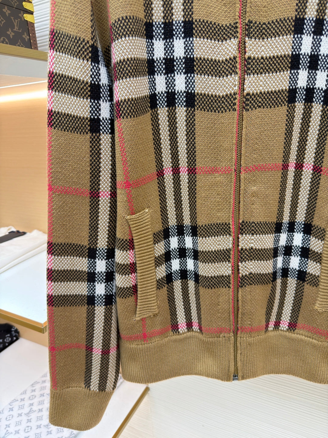 Vintage Check Knit Cardigan