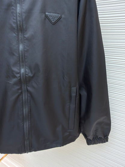 Triangle Logo Re-Nylon Hooded Jacket