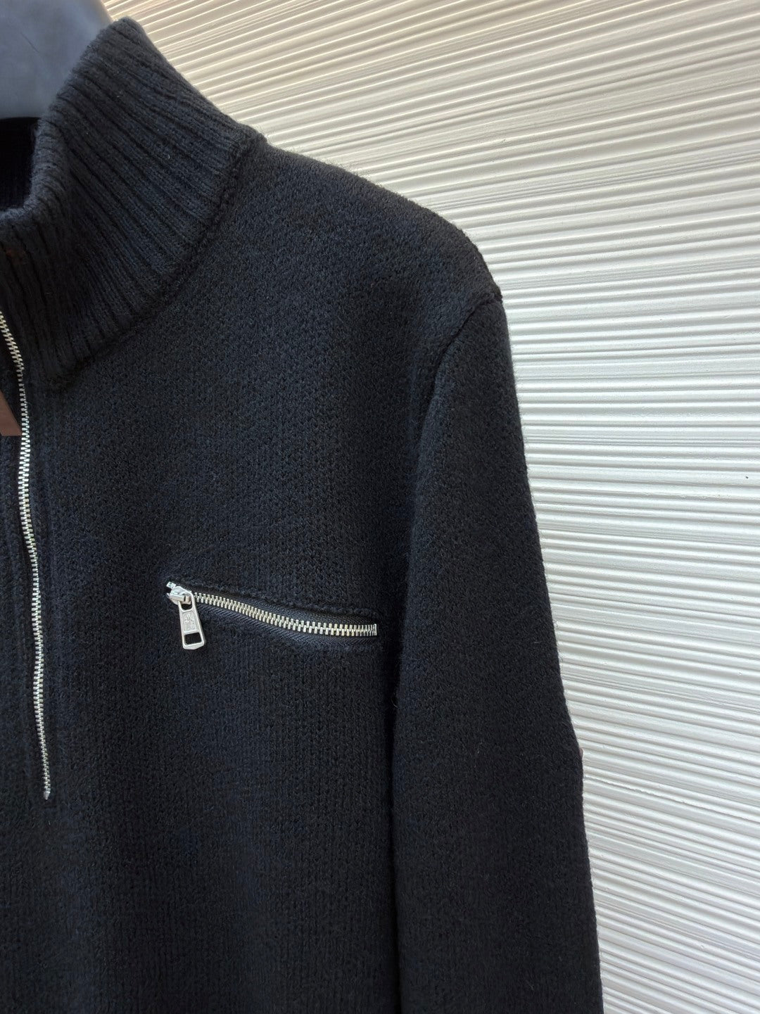 Logo Patch Half-Zip Sweater