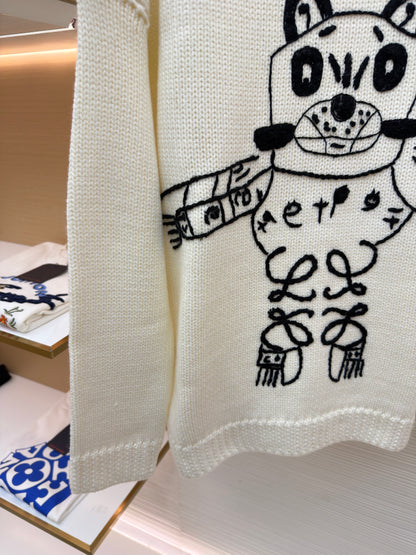Embroidered Crewneck Sweater