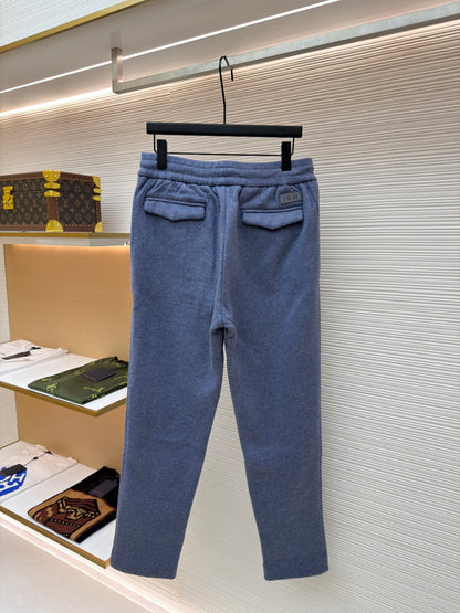 Oblique Cashmere Trousers