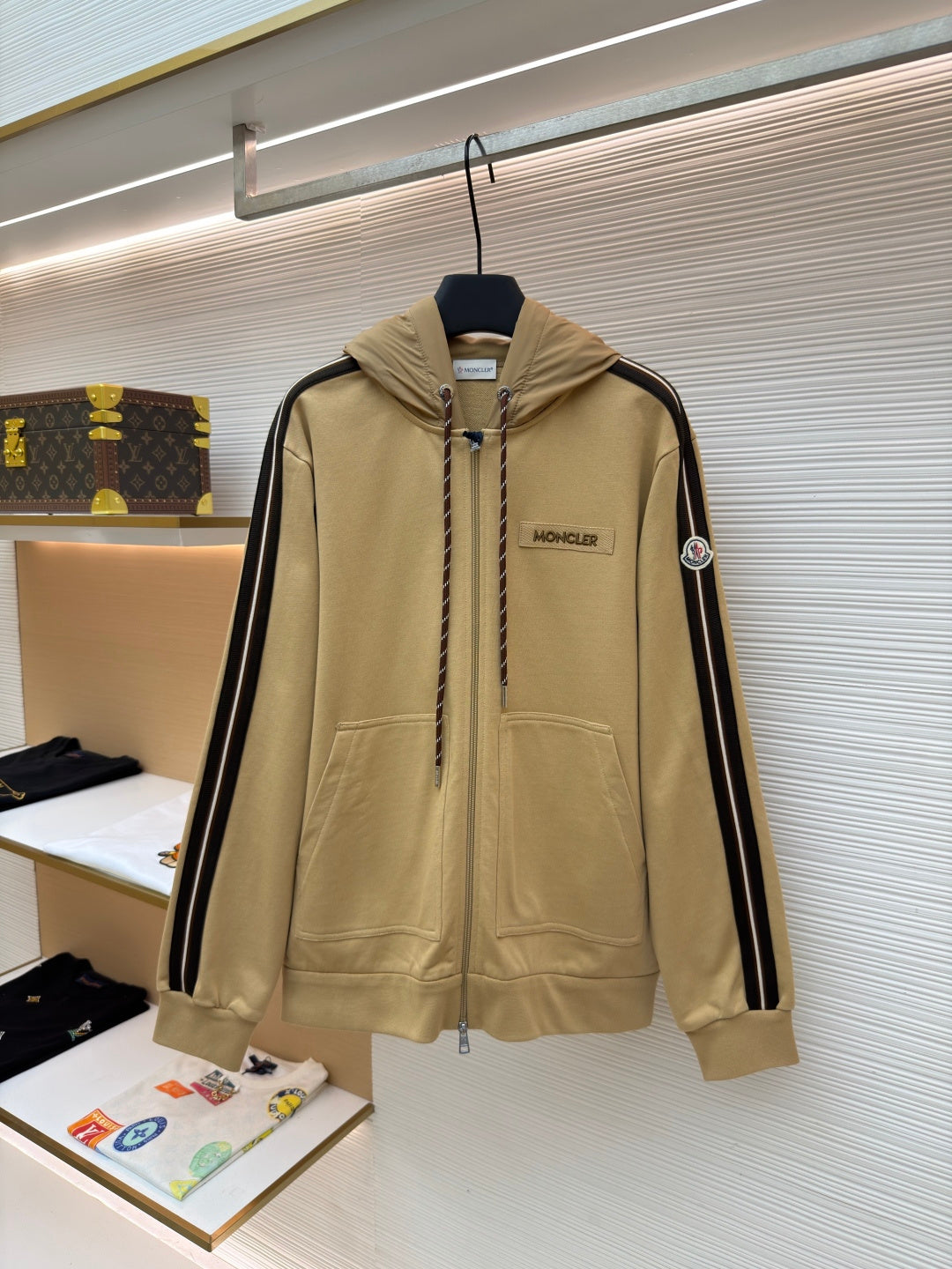 Logo Patch Zip-Up Hoodie