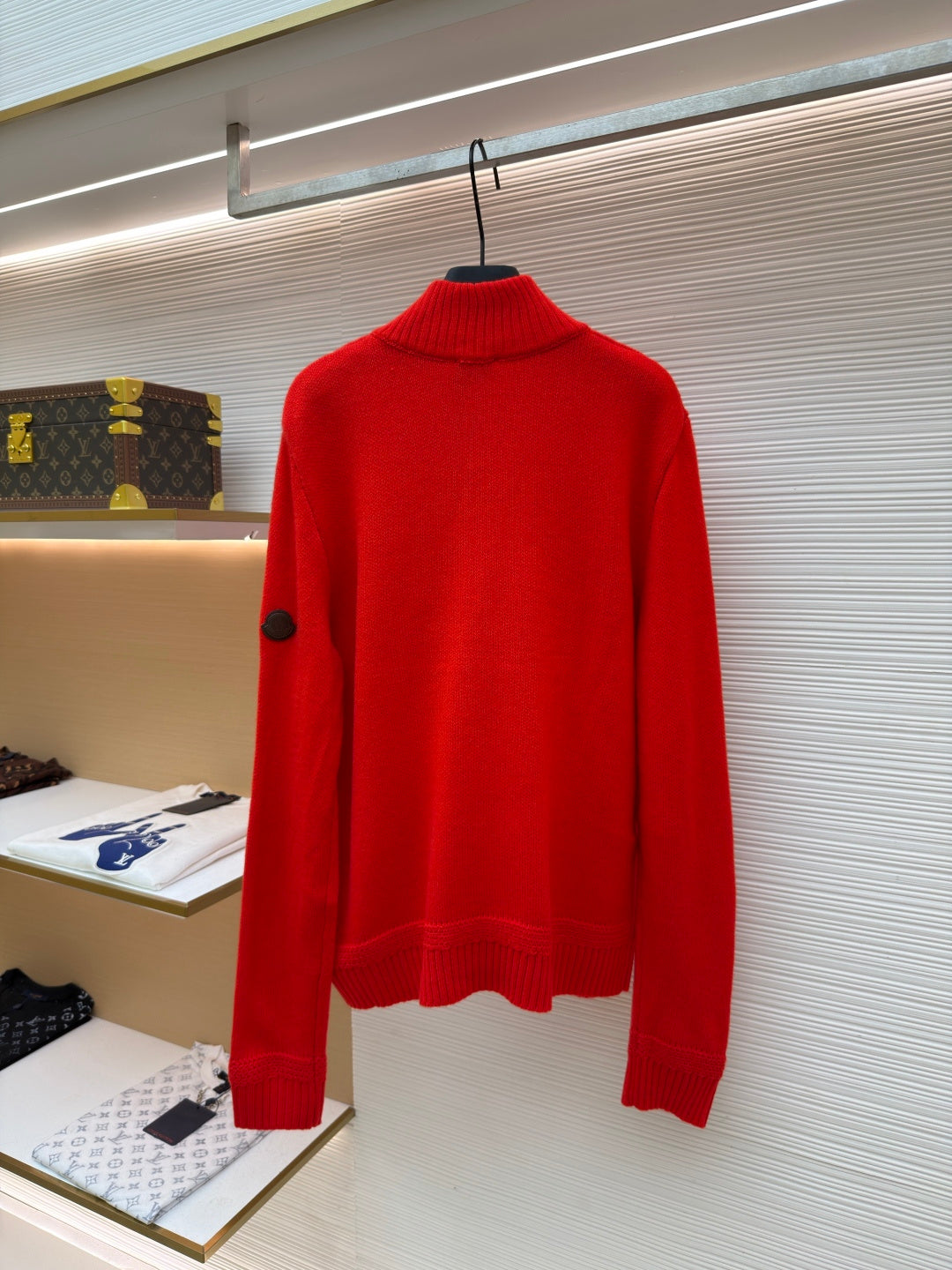Logo Patch Half-Zip Sweater