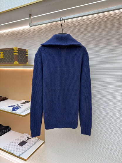 Logo Patch Half-Zip Sweater