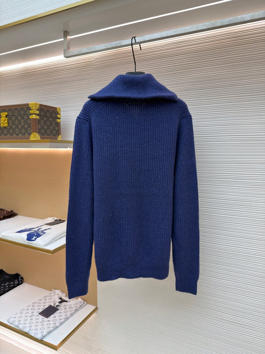 Logo Patch Half-Zip Sweater