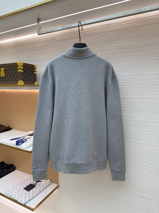 Embroidered Zip-Up Hoodie