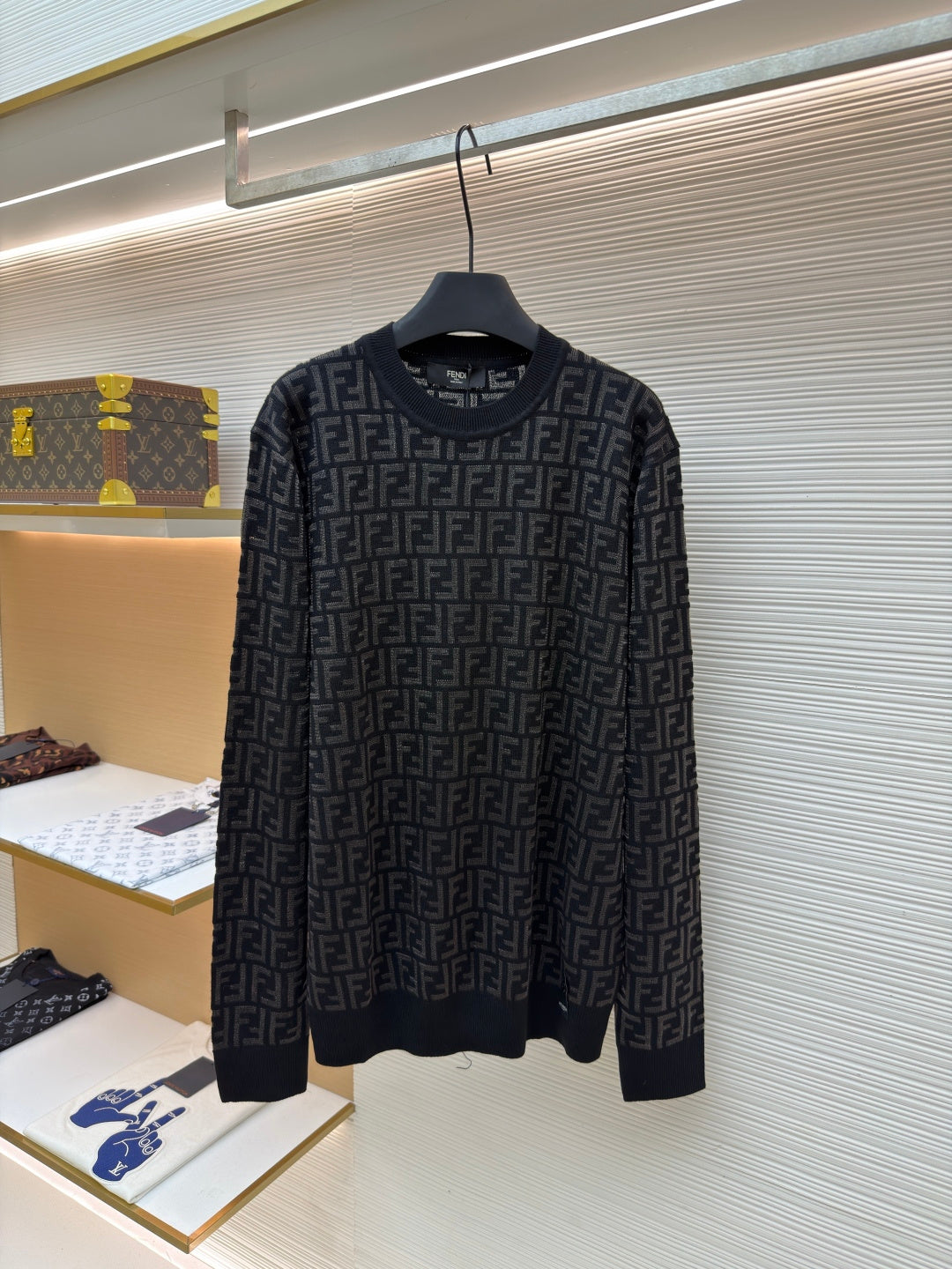 FF Motif Crewneck Sweater