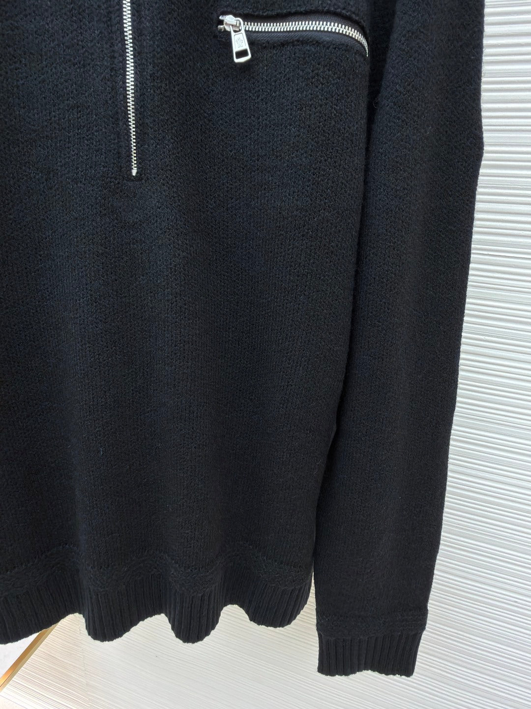 Logo Patch Half-Zip Sweater