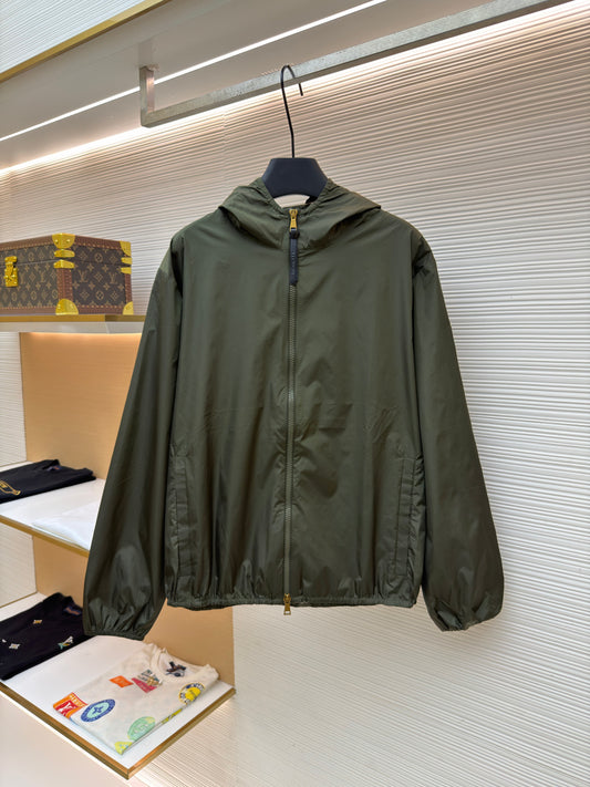 Logo Patch Hooded Jacket