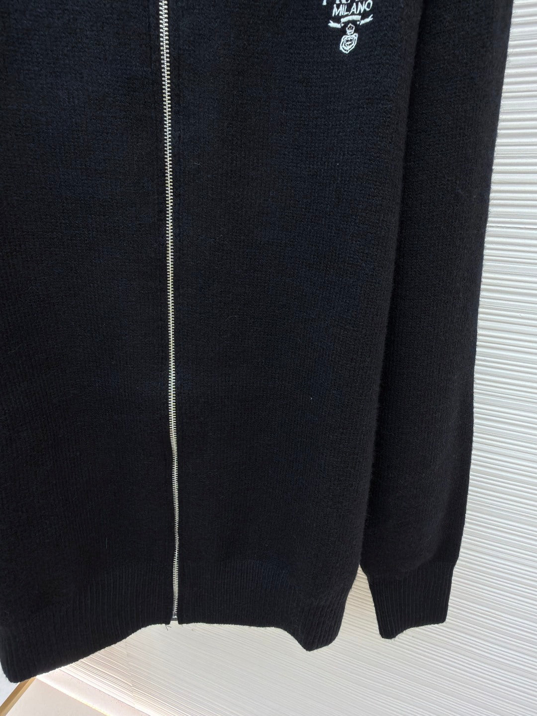 Embroidered Wool Knit Cardigan