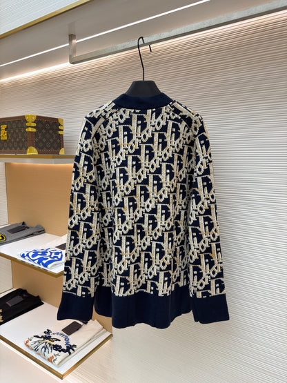Oblique Knit Cardigan