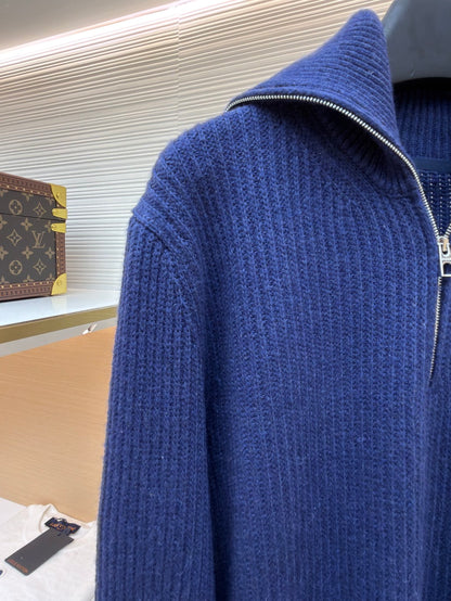 Logo Patch Half-Zip Sweater