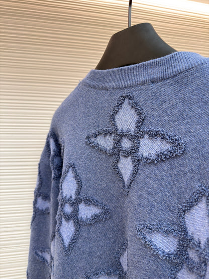 Flower Motif Crewneck Sweatshirt