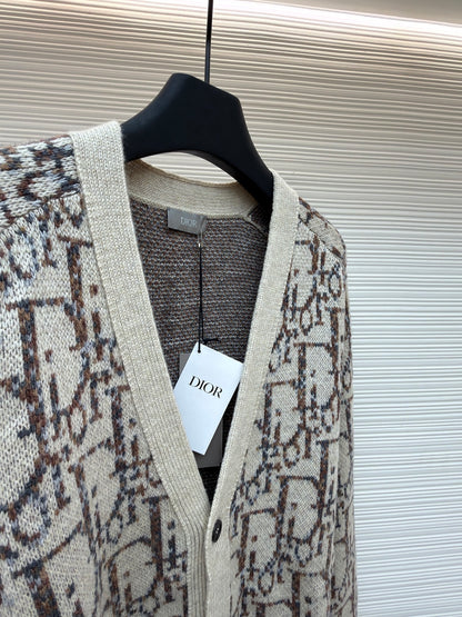 Oblique Knit Cardigan