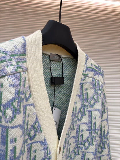 Oblique Knit Cardigan