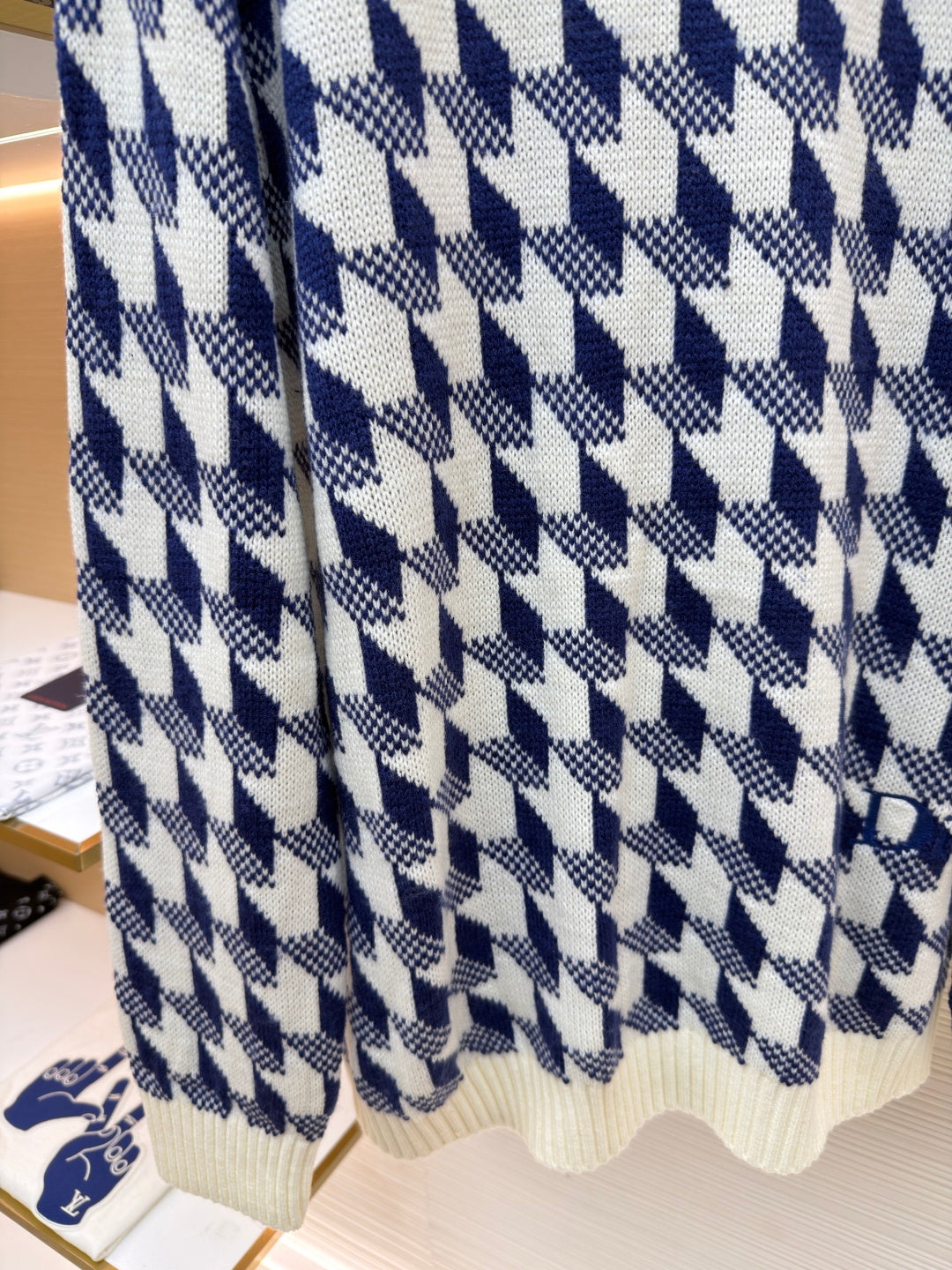 Houndstooth Crewneck Sweater