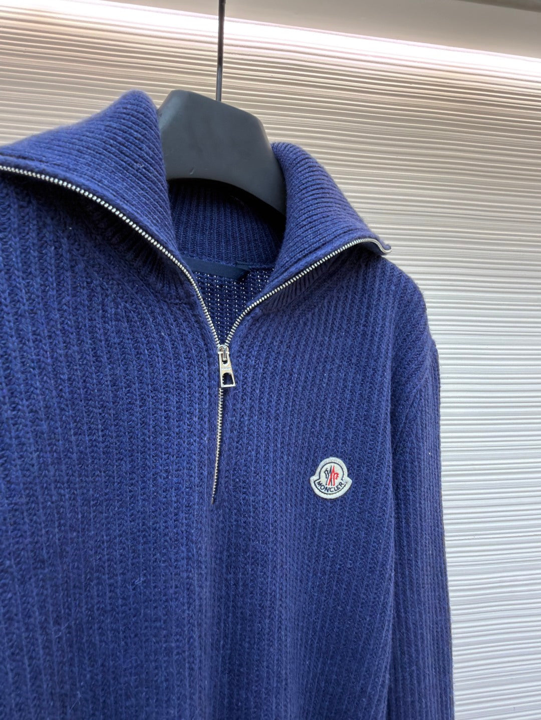 Logo Patch Half-Zip Sweater