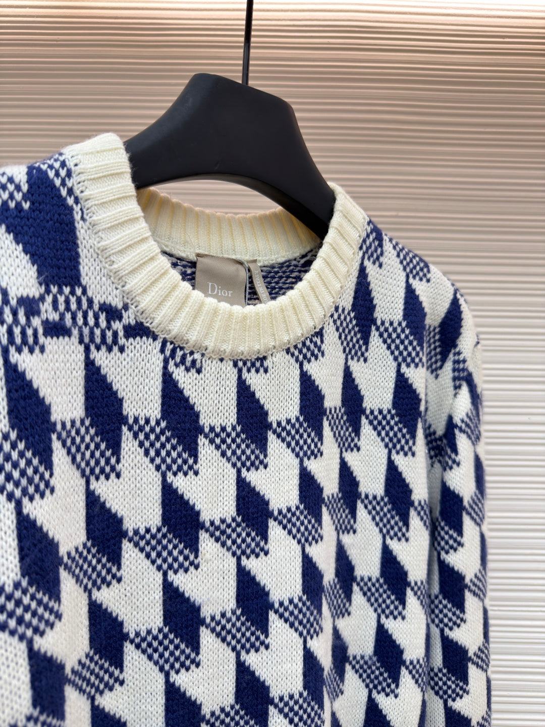 Houndstooth Crewneck Sweater