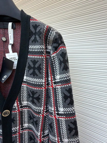 Cross Patch Cashmere Knit Cardigan