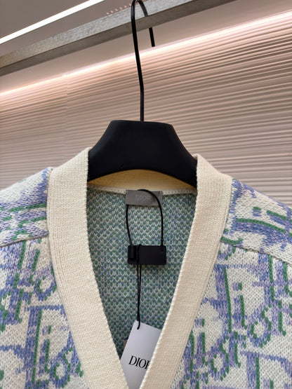 Oblique Knit Cardigan